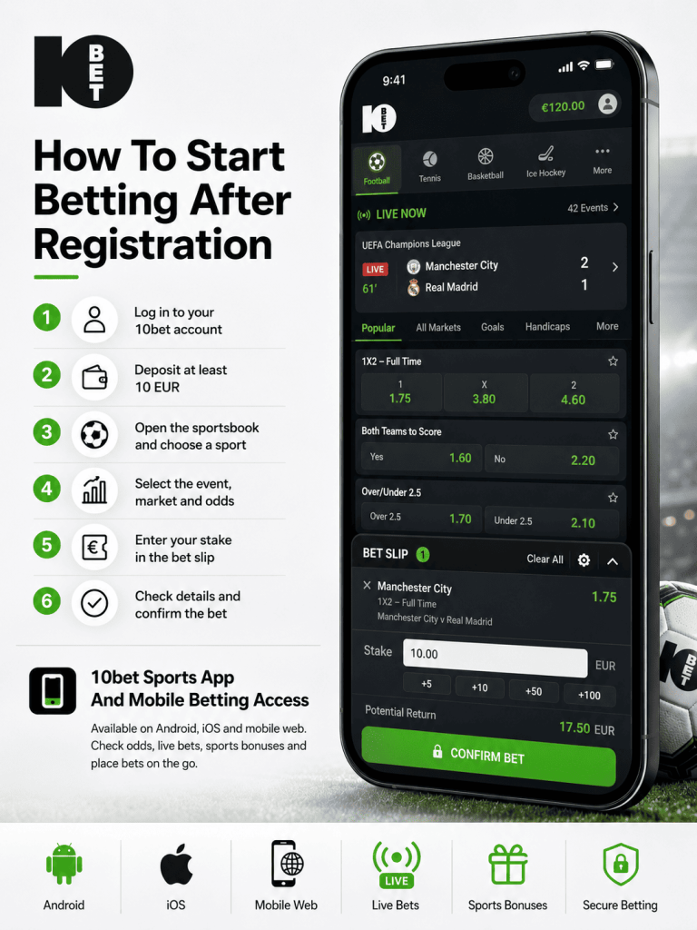 10bet how to start betting Sports